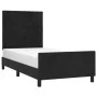 Bed frame with black velvet headboard 90x190 cm by , Beds and slatted bases - Ref: Foro24-3125790, Price: 142,26 €, Discount: %