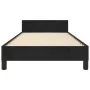 Bed frame with black velvet headboard 90x190 cm by , Beds and slatted bases - Ref: Foro24-3125790, Price: 142,26 €, Discount: %