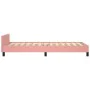 Pink velvet bed frame with headboard 90x200 cm by , Beds and slatted bases - Ref: Foro24-3125799, Price: 153,31 €, Discount: %