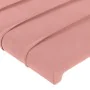 Pink velvet bed frame with headboard 90x200 cm by , Beds and slatted bases - Ref: Foro24-3125799, Price: 153,31 €, Discount: %