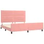 Pink velvet bed frame with headboard 180x200 cm by , Beds and slatted bases - Ref: Foro24-3125835, Price: 206,03 €, Discount: %