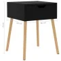 Glossy black engineered wood bedside table 40x40x56 cm by vidaXL, Nightstands - Ref: Foro24-326809, Price: 55,04 €, Discount: %