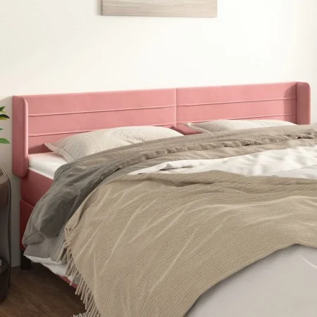 Cabecero de terciopelo rosa 203x16x78/88 cm de , Cabeceros y pies de cama - Ref: Foro24-3118979, Precio: 70,05 €, Descuento: %