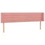 Cabecero de terciopelo rosa 203x16x78/88 cm de , Cabeceros y pies de cama - Ref: Foro24-3118979, Precio: 70,05 €, Descuento: %