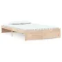 Solid wood bed frame 120x190 cm by , Beds and slatted bases - Ref: Foro24-814919, Price: 126,05 €, Discount: %