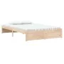 Solid wood bed frame 120x190 cm by , Beds and slatted bases - Ref: Foro24-814919, Price: 126,05 €, Discount: %