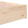 Solid wood bed frame 120x190 cm by , Beds and slatted bases - Ref: Foro24-814919, Price: 126,05 €, Discount: %