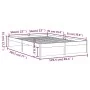 Solid wood bed frame 120x190 cm by , Beds and slatted bases - Ref: Foro24-814919, Price: 126,05 €, Discount: %