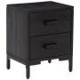 Solid black pine wood bedside table 36x30x45 cm by vidaXL, Nightstands - Ref: Foro24-349912, Price: 87,52 €, Discount: %