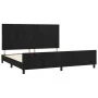 Bettgestell mit schwarzem Samtkopfteil 200x200 cm von , Betten und Lattenroste - Ref: Foro24-3125838, Preis: 222,68 €, Rabatt: %