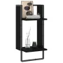 Estante de pared con barra negro 30x25x65 cm de , Estantes y estanterías - Ref: Foro24-836298, Precio: 22,92 €, Descuento: %
