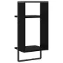 Estante de pared con barra negro 30x25x65 cm de , Estantes y estanterías - Ref: Foro24-836298, Precio: 22,92 €, Descuento: %