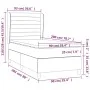 Box spring bed with blue fabric mattress 90x200 cm by , Beds and slatted bases - Ref: Foro24-3128019, Price: 354,07 €, Discou...