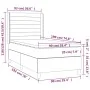 Box spring bed with blue fabric mattress 90x190 cm by , Beds and slatted bases - Ref: Foro24-3131479, Price: 343,29 €, Discou...