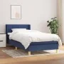 Box spring bed with blue fabric mattress 90x190 cm by , Beds and slatted bases - Ref: Foro24-3130239, Price: 318,39 €, Discou...