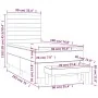 Box spring bed with blue fabric mattress 90x190 cm by , Beds and slatted bases - Ref: Foro24-3137203, Price: 342,62 €, Discou...