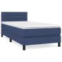 Box spring bed with blue fabric mattress 90x190 cm by , Beds and slatted bases - Ref: Foro24-3140103, Price: 325,60 €, Discou...
