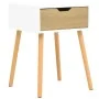 White and Sonoma engineered wood bedside table 40x40x56 cm by vidaXL, Nightstands - Ref: Foro24-326805, Price: 68,72 €, Disco...