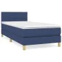 Box spring bed with blue fabric mattress 90x190 cm by , Beds and slatted bases - Ref: Foro24-3140583, Price: 313,12 €, Discou...