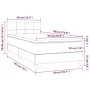 Box spring bed with blue fabric mattress 90x190 cm by , Beds and slatted bases - Ref: Foro24-3140583, Price: 313,12 €, Discou...