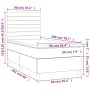 Box spring bed with blue fabric mattress 90x200 cm by , Beds and slatted bases - Ref: Foro24-3142391, Price: 348,37 €, Discou...