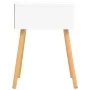 White and Sonoma engineered wood bedside table 40x40x56 cm by vidaXL, Nightstands - Ref: Foro24-326805, Price: 68,72 €, Disco...