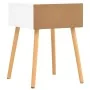 White and Sonoma engineered wood bedside table 40x40x56 cm by vidaXL, Nightstands - Ref: Foro24-326805, Price: 68,72 €, Disco...