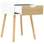 White and Sonoma engineered wood bedside table 40x40x56 cm by vidaXL, Nightstands - Ref: Foro24-326805, Price: 68,72 €, Disco...