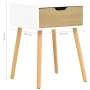White and Sonoma engineered wood bedside table 40x40x56 cm by vidaXL, Nightstands - Ref: Foro24-326805, Price: 68,72 €, Disco...
