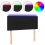 Black fabric headboard with LED 80x5x78/88 cm by , Headboards and footboards - Ref: Foro24-3121588, Price: 42,37 €, Discount: %