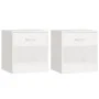 Nightstands with drawer 2 white units by vidaXL, Nightstands - Ref: Foro24-242547, Price: 53,76 €, Discount: %