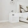 Mesitas de noche con cajón 2 unidades blancas de vidaXL, Mesitas de noche - Ref: Foro24-242547, Precio: 53,66 €, Descuento: %
