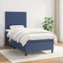 Cama box spring con colchón tela azul 90x200 cm de , Camas y somieres - Ref: Foro24-3141831, Precio: 336,54 €, Descuento: %