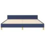 Bed frame with blue fabric headboard 160x200 cm by , Beds and slatted bases - Ref: Foro24-3125152, Price: 216,89 €, Discount: %
