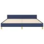 Bettgestell mit blauem Stoffkopfteil 160x200 cm von , Betten und Lattenroste - Ref: Foro24-3125152, Preis: 219,78 €, Rabatt: %