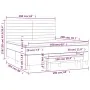 Box spring bed with blue fabric mattress 160x200 cm by , Beds and slatted bases - Ref: Foro24-3137251, Price: 575,39 €, Disco...