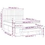 Boxspringbett mit blauer Stoffmatratze 140x200 cm von , Betten und Lattenroste - Ref: Foro24-3137323, Preis: 525,99 €, Rabatt: %