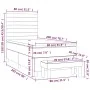 Box spring bed with black velvet mattress 80x200 cm by , Beds and slatted bases - Ref: Foro24-3137871, Price: 363,21 €, Disco...