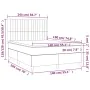 Boxspringbett mit rosa Samtmatratze 140x190 cm von , Betten und Lattenroste - Ref: Foro24-3143144, Preis: 504,76 €, Rabatt: %