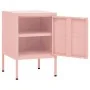 Mesita de noche acero rosa 35x35x51 cm de vidaXL, Mesitas de noche - Ref: Foro24-336211, Precio: 73,19 €, Descuento: %