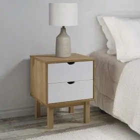 Nachttisch OTTA aus braunem und weißem Kiefernholz 45x39x57 cm von vidaXL, Nachttische - Ref: Foro24-348578, Preis: 65,87 €, ...