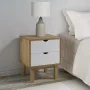 OTTA pine wood brown and white bedside table 45x39x57 cm by vidaXL, Nightstands - Ref: Foro24-348578, Price: 63,92 €, Discoun...