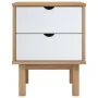 OTTA pine wood brown and white bedside table 45x39x57 cm by vidaXL, Nightstands - Ref: Foro24-348578, Price: 63,92 €, Discoun...