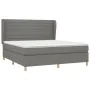 Box spring bed with dark gray fabric mattress 160x200 cm by , Beds and slatted bases - Ref: Foro24-3128614, Price: 555,78 €, ...
