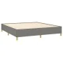 Cama box spring con colchón tela gris oscuro 160x200 cm de , Camas y somieres - Ref: Foro24-3128614, Precio: 556,58 €, Descue...