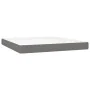 Cama box spring con colchón tela gris oscuro 160x200 cm de , Camas y somieres - Ref: Foro24-3128614, Precio: 556,58 €, Descue...