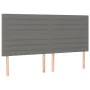 Cama box spring con colchón tela gris oscuro 160x200 cm de , Camas y somieres - Ref: Foro24-3128614, Precio: 556,58 €, Descue...