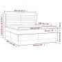 Box spring bed with dark gray fabric mattress 160x200 cm by , Beds and slatted bases - Ref: Foro24-3128614, Price: 555,78 €, ...