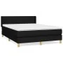 Box spring bed with black fabric mattress 140x190 cm by , Beds and slatted bases - Ref: Foro24-3130427, Price: 443,36 €, Disc...