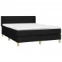 Box spring bed with black fabric mattress 140x190 cm by , Beds and slatted bases - Ref: Foro24-3130427, Price: 443,36 €, Disc...